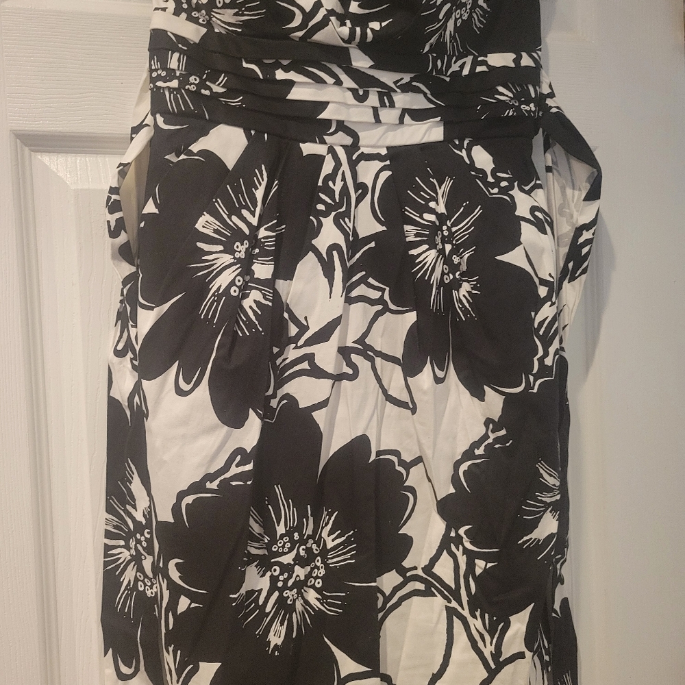 Black and White Floral Dress